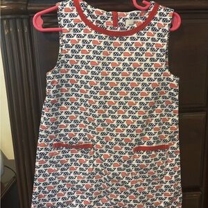 Vineyard Vines Girls Navy, Red & White Whale Print Sundress